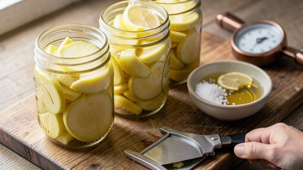 Canning Squash For Frying Recipe: Vinegar-Bright Crunch in 10 Minutes
