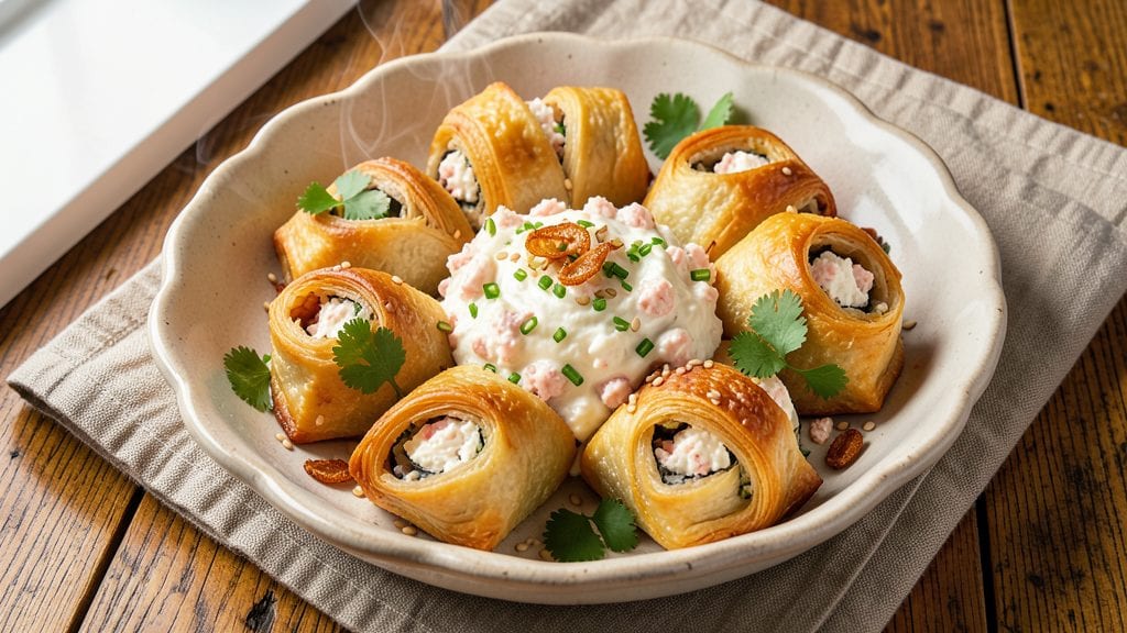 Crab Rangoon Hawaiian Rolls Recipe: Crispy Cornmeal Wraps With Creamy Crab Filling