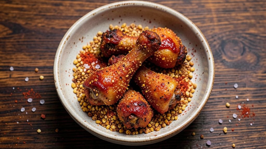 Fried Chicken Legs Recipe: Crispy Cornmeal Crust With Juicy Pink Interiors