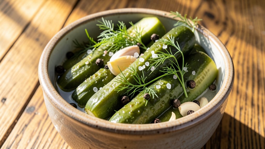 No-Cook Kosher Dill Pickles Recipe: Vinegar-Infused Crunch in 10 Minutes
